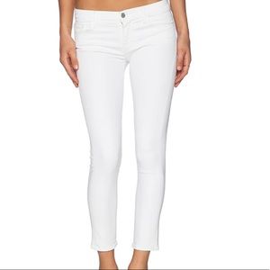 J Brand Mid Rise Blanc Jeans